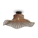 Good&Mojo Lampa sufitowa Ibiza Bambus Czarny L | Nadaje Się Do 1x E27 
