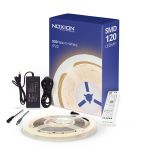 Noxion Taśma LED Naga 5 Metr Kompletny zestaw - Smart Wifi - 24V - 120LEDs/m - 9.6W/m - 930 Ciepła Biel | 8mm - IP20 - Najlepsze Renderowanie Kolorów - SMD2835