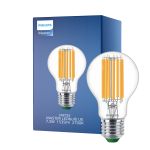 Philips MASTER LED Żarówka Ultra Efficient E27 Gruszka Przezroczysty 7.3W 1535lm - 827 Bardzo Ciepła Biel | Zamienne 100W