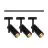 Nordlux Jerome Kompletny zestaw 1-Fazowy Rail 1 Metr Czarny | incl. 3x Spot