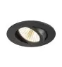 SLV New Tria Uniwersalny 68 Spot Aluminium Czarny Okrągła 8.6W 600lm 38D - 925-930-940 CCT | Aukko 68mm -  Najlepsze Renderowanie Kolorów - Ściemnianie 