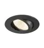SLV New Tria 68 Spot Aluminium Czarny Okrągła 11W 700lm 60D - 918-930 Dim To Warm | Aukko 68mm -  Najlepsze Renderowanie Kolorów