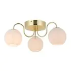 Nordlux Franca Lampa sufitowa Metal i Szkło Mosiądz | 130mm - Nadaje Się Do 3x E14