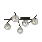 Emibig Lampa sufitowa Smart Stal Czarny | Nadaje Się Do 5x E14 - Max 10W